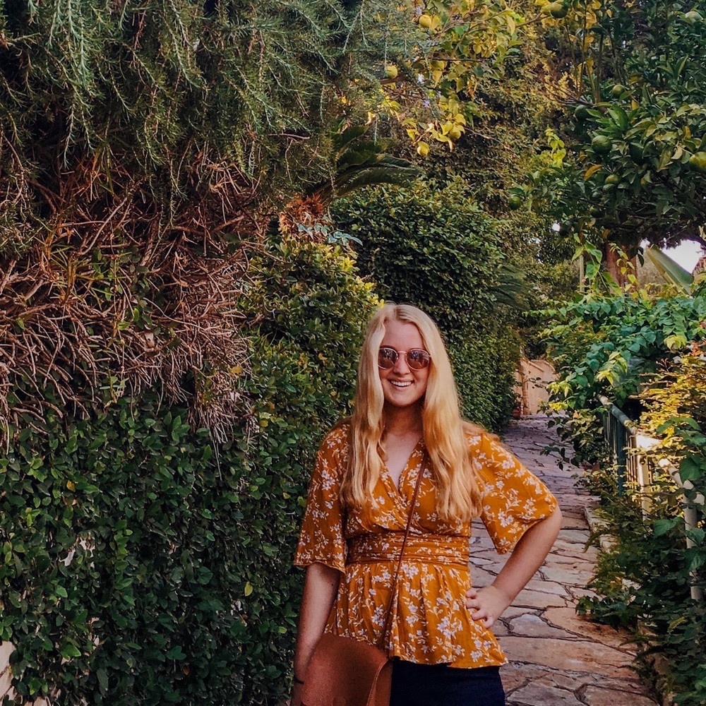 Floral peplum blouse